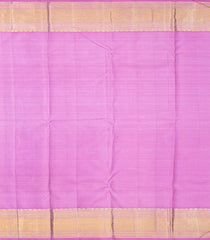 Lavender Handloom Kanchipuram Silk Saree With Floral Motifs-Lavander