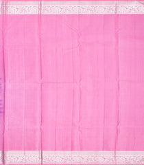 Bubble Gum Pink Handloom Kanchipuram Silk Saree With Floral Buttas-BubbleGum Pink