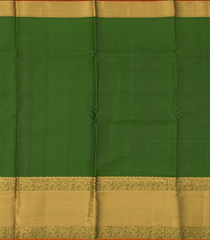 Green Handwoven Kanchipuram Silk Saree With Gold&Silver Rudraksham Motifs