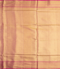 Mint Green Handwoven Kanchipuram Korvai Tissue Silk Saree With Peacock Vine Motifs & Pink Zari Border-Mint Green