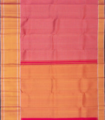 Bubble Gum Pink Kanchipuram Handloom Silk Saree With Dotted Motifs-BubbleGum Pink