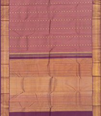 Maroon Handloom Natural Dyed Silk Saree With Kamalam Motifs