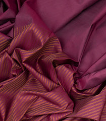 Lilac Handloom Kanchipuram Natural Dyed Rising Border Silk Saree