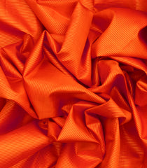 Orange Handloom Kanchipuram Vairaoosi Silk Saree With Half Diamond Motifs In Border-Orange