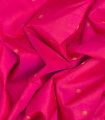 Pink Handloom Kanchipuram Silk Saree With Annam Motifs-Pink