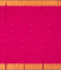 Pink Handloom Kanchipuram Silk Saree With Diamond Motifs-Pink