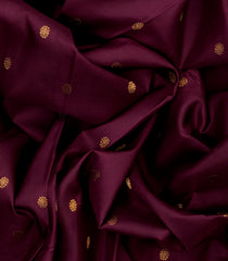 Maroon Handloom Kanchipuram Silk Saree With Kamalam Butta-Maroon