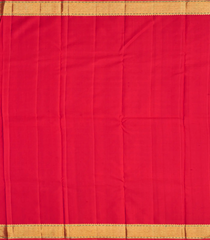 Crimson Handloom Kanchipuram Silk Saree With Mango Zari Motifs-Crimson