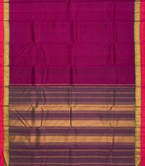 Magenta Handloom Kanchipuram Silk Saree With Mango Motifs-Magenta