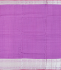 Lavender Handloom Kanchipuram Silk Saree With Silver Zari Checks-Lavander