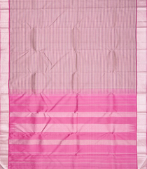 Dusty Pink Handloom Kanchipuram Silk Saree With Checks-Dusty Pink