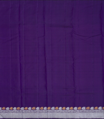 Purple Handloom Kanchipuram Silk Saree With Elephant Buttas-Purple