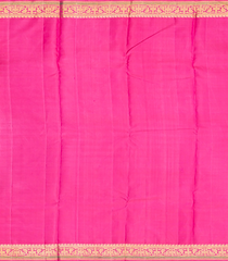 Pink Handloom Kanchipuram Silk Saree With Floral Buttas-Pink