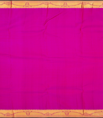 Pink Handloom Kanchipuram Silk Saree With Geometric Motifs-Pink