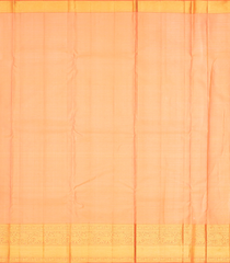 Peach Handloom Kanchipuram Tissue Silk Saree With Floral Motifs-Peach