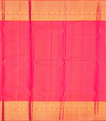 Dusty Pink Handloom Kanchipuram Silk Saree With Checks & Buttas-Dusty Pink