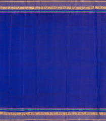 Light Blue Handloom Kanchipuram Korvai Silk Saree With Checks-Light Blue