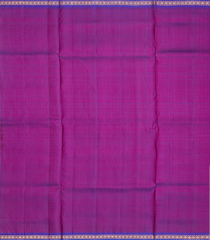 Hot Pink Handloom Kanchipuram Silk Saree With Jasmine Bud Motifs-Hot Pink