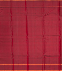 Crimson Handloom Kanchipuram Silk Saree With Meena Motifs-Crimson