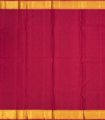 Crimson Handloom Kanchipuram Silk Saree With Zari Checks-Crimson