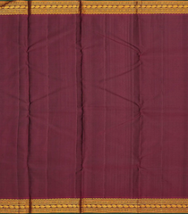 Maroon Handloom Kanchipuram Silk Saree With Zari Stripes-Maroon