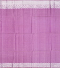 Lavender Handloom Kanchipuram Silk Saree With Kamalam Motifs-Lavander