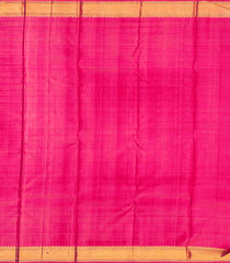 Pink Handloom Kanchipuram Silk Saree With Kamalam Motifs-Pink