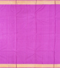 Purple Handloom Kanchipuram Silk Saree With Vine Motifs -Purple