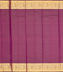 Magenta Handloom Kanchipuram Silk Saree With Checks & Buttas-Magenta