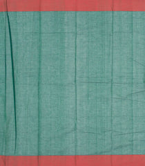 Leafy Green Handloom Kanchi Cotton Saree With Button Motifs-Leaf Green