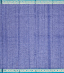 Blue Handloom Kanchi Cotton Saree With Beldari Stripes-Blue