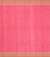 Hot Pink Handloom Kanchi Cotton Saree With Mango Buttas-Hot Pink