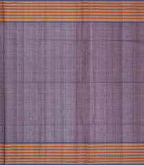 Lilac Handloom Kanchi Cotton Saree With Veldari Stripes-Lilac