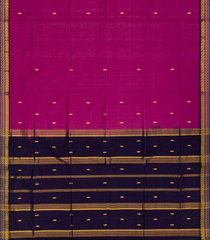 Hot Pink Handloom Kadapa Cotton Saree With Butta-Hot Pink