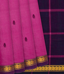 Lilac Handloom Kadapa Cotton Saree With Butta-Lilac