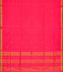 Dark Peach Handloom Kadapa Cotton Saree With Butta-Dark Peach