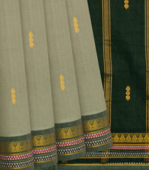 Light Green Handloom Kadapa Cotton Saree With Butta-Light Green