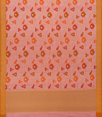 Prach Handwoven Banarasi Organza Silk Saree With Geometric Floral Motifs-Peach