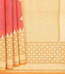 Pink Benares Handwoven Chanderi Jamdani Saree