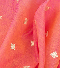 Pink Benares Handwoven Chanderi Jamdani Saree