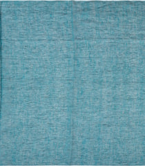 Cyan Handloom Linen Saree With Leaf Embroidery-Cyan