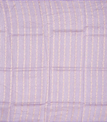 Lavender Handwoven Linen Saree With Floral Motifs-Lavander