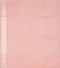 Baby Pink Handwoven Linen Saree With Coin Motifs-Baby Pink