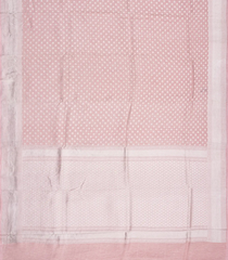 Dusty Pink Handwoven Linen Saree With Coin Motifs-Dusty Pink