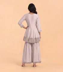 Light Beige & Pink Festive Sharara set-RC5707