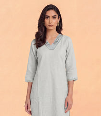Light Grey Kurta Set-RC5631