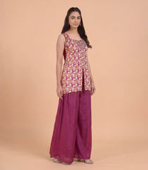 Mauve Pink Shimmer Festive Sharara Set-RC5689