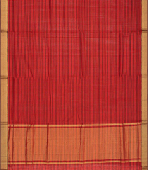 Red Mangalagiri Cotton Saree With Checks-Red