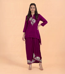 Magenta Cocktail Co-ord Set-CO5017