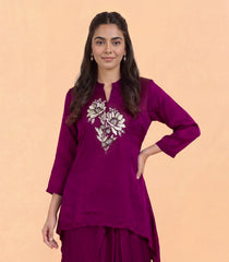 Magenta Cocktail Co-ord Set-CO5017